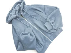 ZARA ザラ フェイクスエード クロップド ジップアップ パーカー sizeS/青 ◇■ レディース