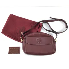 Cartier カルティエ マストライン ショルダーバッグ  斜め掛け クロスボディ 2way ボルドー ゴールド金具  レディース ファッション 鞄 カバン オールド ヴィンテージ