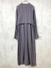apart by lowrys アパートバイローリーズ ピンタックレイヤードフウ ワンピース sizeM/チャコール  ■■レディース