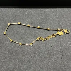 ☆AGATHA アガタ ゴールド ブレスレット ストーン付き ロゴチャーム