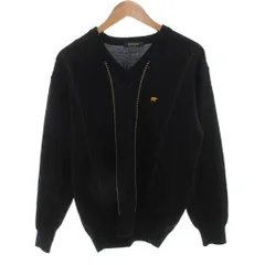ゴールデンベア GOLDEN BEAR ニット セーター M 長袖 Vネック 紺 ネイビー /AE ■GY58