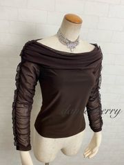 新品 長袖 社交ダンス トップス 黒 白 グレー バルーン袖 レッスン