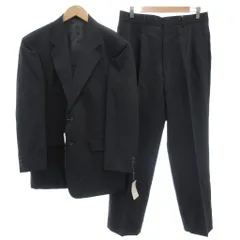 ファリアーニ Fariani タグ付き セットアップ スーツ テーラードジャケット パンツ AB5 総裏地 シングル 黒 ブラック 秋冬 /AE ■GY60