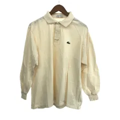 LACOSTE ラコステ 長袖ポロシャツ サイズ:7 コットン/ロゴワッペン    ベージュ メンズ / 240001183434