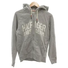 トミーヒルフィガー TOMMY HILFIGER パーカー フーディー S グレー 長袖 ロゴプリント /KR ■GY61