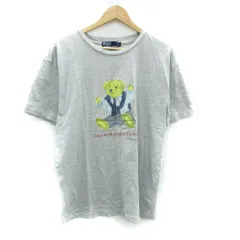 ポロ バイ ラルフローレン Polo by Ralph Lauren Tシャツ カットソー 半袖 ポロベアー プリント L グレー /SM18 ■GY61