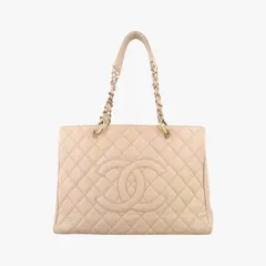 シャネルChanelマトラッセ ココマークGST ベージュ キャビアスキン A20995 13156686