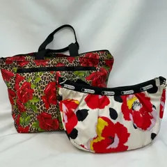 K【LeSportsac】レスポートサック トートバッグ バラ柄 ガーデンポピー柄 花柄 セット売り