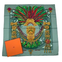 未使用品 HERMES エルメス カレ90 スカーフ ブロメリアの目録 Index