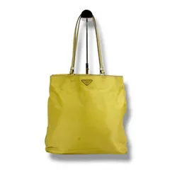 PRADA プラダ　トライアングルロゴ　トートバッグ　テスートナイロン　イエロー