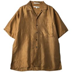 COMOLI K01-02014 シルクスキッパーシャツ 半袖　ブラウン系 COMOLI コモリ シルクスキッパーシャツ K01-02014 ブラウン系 1 - メルカリ