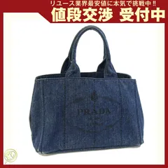  プラダ トートバッグ カナパ B1877B ブルー 中古