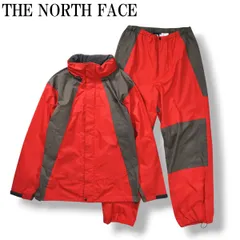 ノースフェイス THE NORTH FACE ゴアテックス GORE-TEX レインウェア 上下 セットアップ ジャケット パンツ マウンテンパーカー ハードシェル LL レッド x グレー メンズ