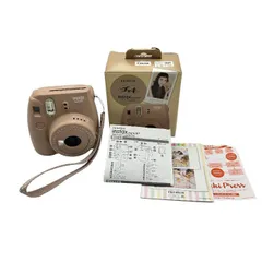 ジャンク品 富士フィルム FUJIFILM インスタントカメラ チェキ instax mini8プラス ココア かわいい インテリア 撮影 持ち運び 中古 W４