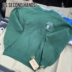 90s カレッジ刺繍 スウェット 深緑 L相当 Stetson大学 アメカジ 古着