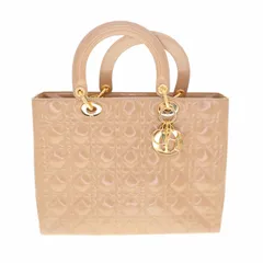 【中古】CHTISTIAN DIOR クリスチャンディオール レディディオール トートバッグ ハンドバッグ レディース メンズ バッグ パウダー ベージュ