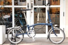 Brompton M6R 2015 model, Tempest Blue, mini velo, folding bicycle, small-wheeled bike [Yokohama Store]