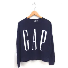ギャップ GAP トレーナー スウェット ロゴプリント ビッグシルエット 長袖 S ネイビー 紺 /TT