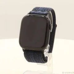 ソフマップ 〔中古品〕 Apple Watch Series 10 GPS 46mm ジェットブラックアルミニウムケース ブラック／ブルーNikeスポーツループ【377】