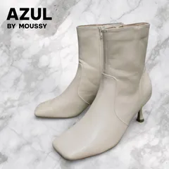 AZUL BY MOUSSY　レディース　ショートブーツ　スクエアトゥ　ピンヒール　アイボリー