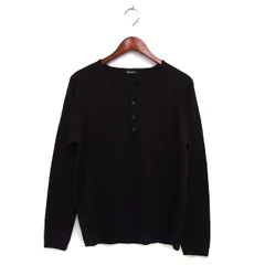 コムサイズム COMME CA ISM ニット セーター リブ ラグランスリーブ ウール混 ハイゲージ 長袖 L ダークブラウン /NT17