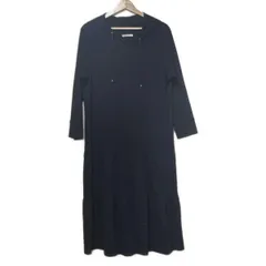 Rose Tiara(ローズティアラ) ワンピース サイズ42 L レディース - 黒 Vネック/長袖/ロング