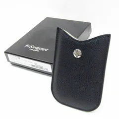 ◆中古美品◆YVES SAINT LAURENT【イヴサンローラン】マルチケース カードケース レザー ブラック　M464