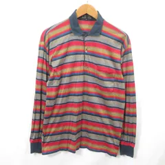 dunhill イタリア製 ボーダー 長袖 ポロシャツ