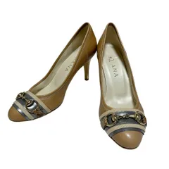  DIANA ダイアナ　パイソン　ゴールドチェーン　パンプス　レディース　サイズ２３【ZK65】