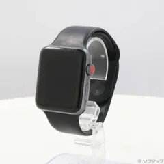 ソフマップ 〔中古品〕 Apple Watch Series 3 GPS + Cellular 42mm スペースグレイアルミニウムケース ブラックスポーツバンド【198】