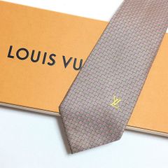 LOUIS VUITTON ヴィトン マイクロダミエ シルク ネクタイパープル系
