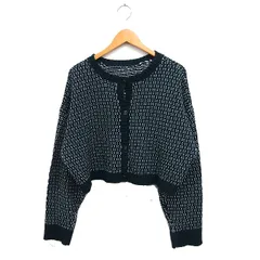 クラシカルエルフ CLASSICAL ELF 2way ジャガード ショート丈 ニットカーディガン 柄 アクリル XL グリーン 緑 /FT9