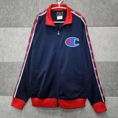チャンピオン メンズ ビックロゴ テープ トラック ジャケット (サイズ L)