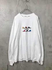 CONVERSE ALL STAR コンバースオールスター 1473-9536 ロゴ スニーカー刺 長袖 Tシャツ sizeLARGE/白 ■■メンズ