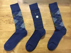 新品ポロラルフローレンメンズソックス靴下 3 足セット256紺色