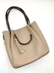 RODE SKO ロデスコ フェイクレザー 4WAY タッセル トート バッグ ベージュ ■■レディース