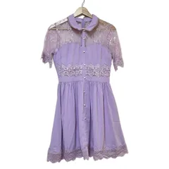Emiria Wiz(エミリアウィズ) ワンピース サイズＭ M レディース パープル レース/フェイクパール