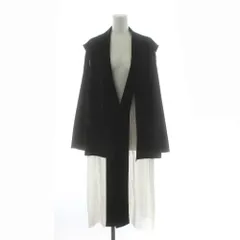 リミフゥ LIMI feu ヨウジヤマモト ドッキングジャケット レイヤード ロング シフォン S 黒 ブラック 白 ホワイト LO-J06-803 /KUのサムネイル