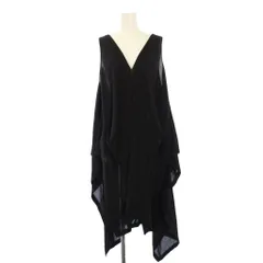 ヨウジヤマモト YOHJI YAMAMOTO ノースリーブワンピース シアーベスト ひざ丈 1 黒 FH-D45-104 /KHのサムネイル