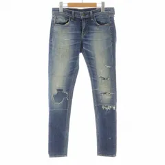 ラグ&ボーン RAG&BONE THE DRE ボーイフレンドデニム ジーンズ パンツ ダメージ加工 26 S 青 ブルー Surfer Repair W1590K510SUP /XK ■GY30