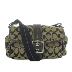 コーチ COACH ショルダーバッグ キャンバス シグネチャー 総柄 ロゴ 黒 ブラック 6835 /XZ ■GY18