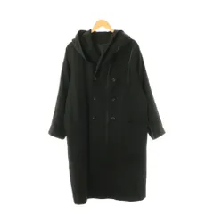 ヨウジヤマモト YOHJI YAMAMOTO B ビー Hooded Double Fastener Long Coat コート Pコート アウター ウール 1 ブラック /CX ■OS ■SHのサムネイル