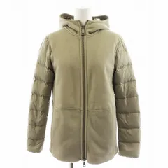 ジョルジオブラット GIORGIO BRATO パーカー ジップアップ ムートンジャケット 羊革 ラムレザー 38 グレー 82-158-35-091800 /AN41