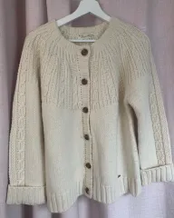 ケーブル編み バギーニットカーディガン