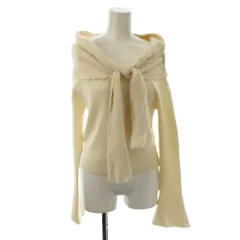 Chico チコ シャギーリボンオフショルニット F アイボリー 長袖 /JP