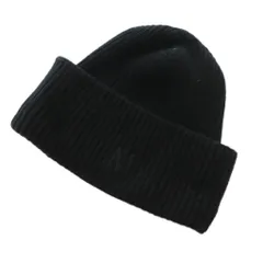 マックスマーラ MAX MARA MMRETINA RIBBED CASHMERE HAT ビーニー ニット帽 ニットキャップ 帽子 カシミヤ 57cm 黒 /MI ■OSのサムネイル