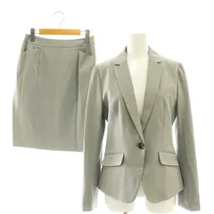 パーフェクトスーツファクトリー P.S.FA ジャケット スカート スーツ セットアップ 上下 11 グレー /AT ■OS ■AX