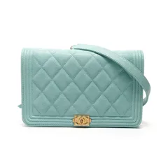 CHANEL シャネル ショルダーバッグ 27番台 2019 キャビアスキン チェーン ウォレット ボーイ【中古】