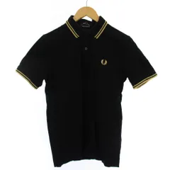フレッドペリー FRED PERRY ポロシャツ 半袖 ロゴ刺繍 英国製 38 黒 M12/157/635/407 /BM ■MAのサムネイル