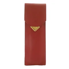イヴサンローラン YVES SAINT LAURENT ペンケース マルチケース レザー ロゴ ゴールド金具 赤 レッド /XZ ■OH ■GY18
